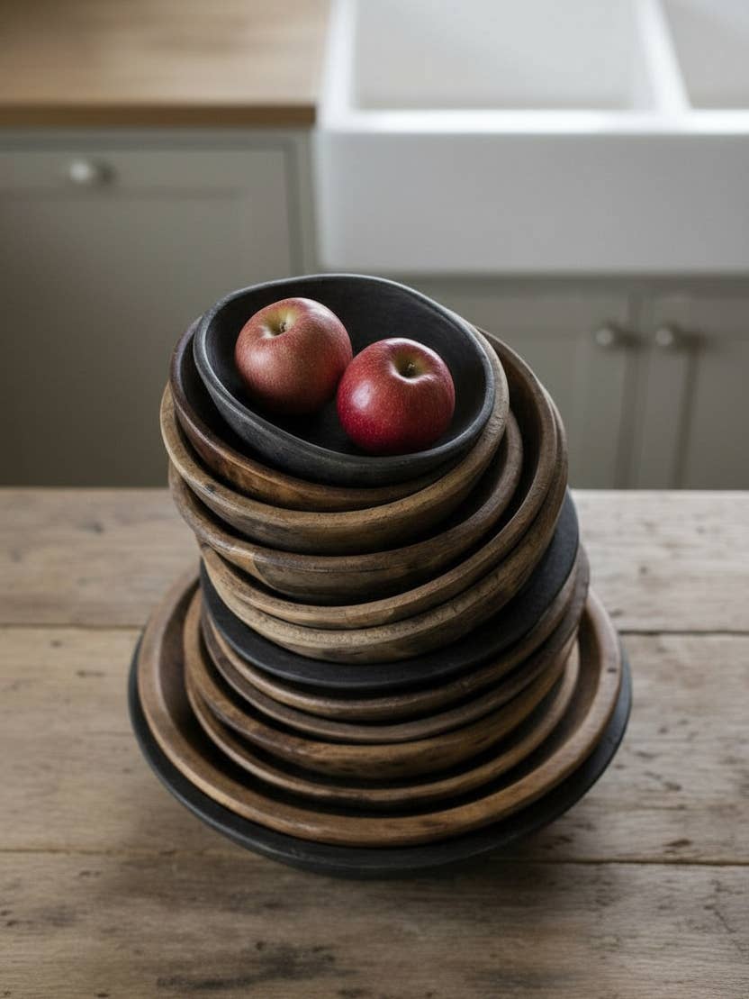 Found Dough Bowl Natural Med