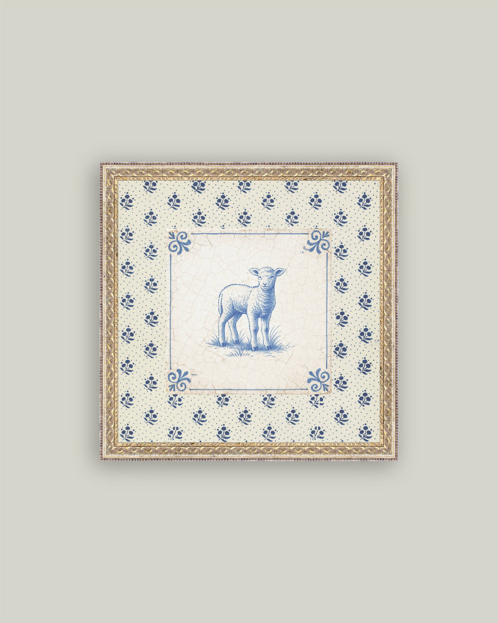 Delft Tile Lamb