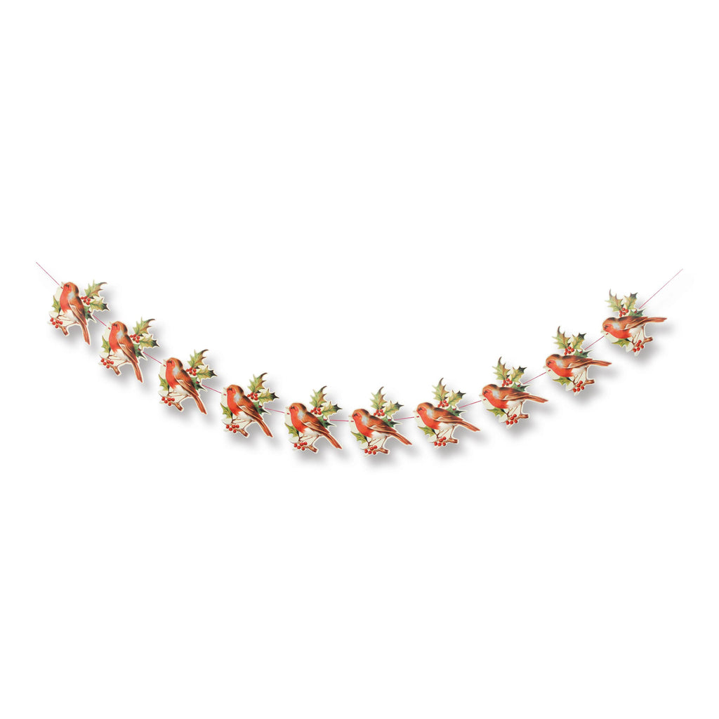Robin And Holly Christmas Garland