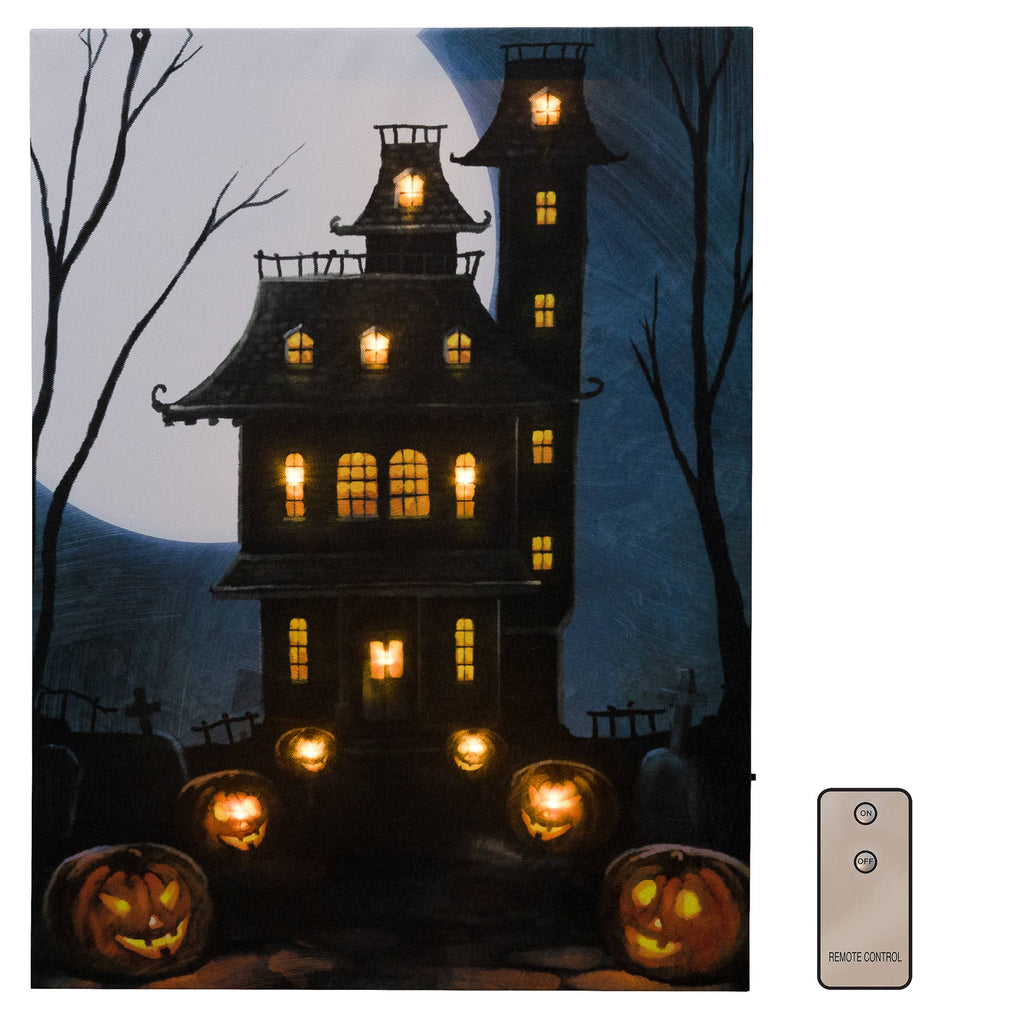 Battery Operated Lighted Wall Art - Haunted Mansion