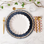 Blue Rattan Charger