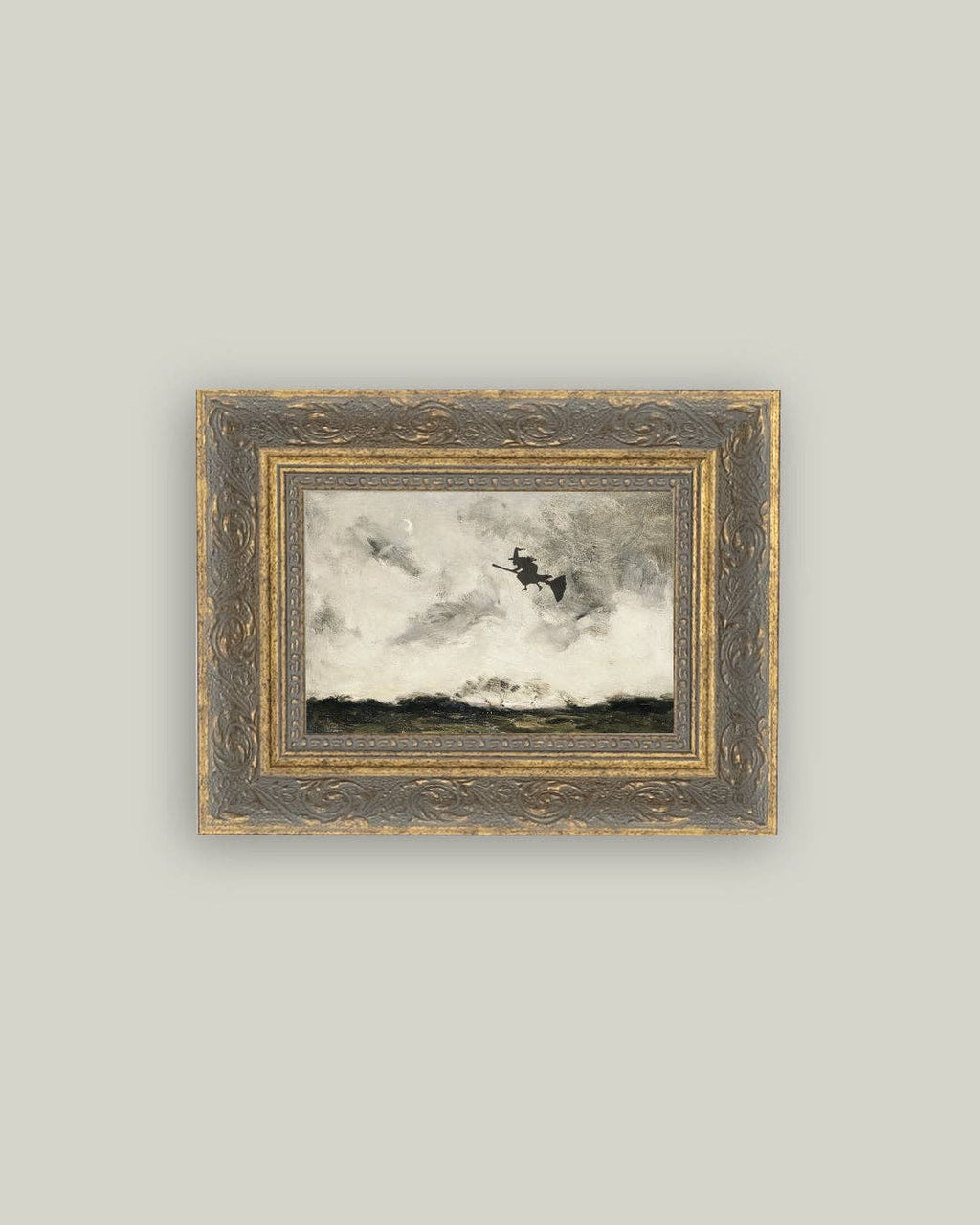 Witch Flying Through The Night Framed