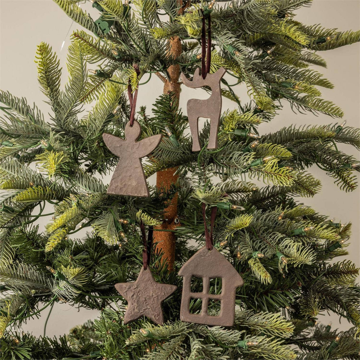 Antiqued Christmas Eve Cut Out Ornaments