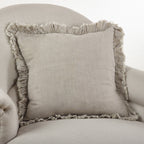 Ruffled Design Pillow - Down Filled