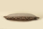 15x42 Velvet Ruffle Linen Pillow, Chocolate