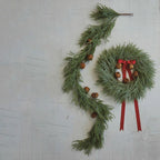 Faux Cedar Garland with Rust Finish Metal Bells - 72" long