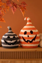 Lg Orange Striped Jack-O-Lantern