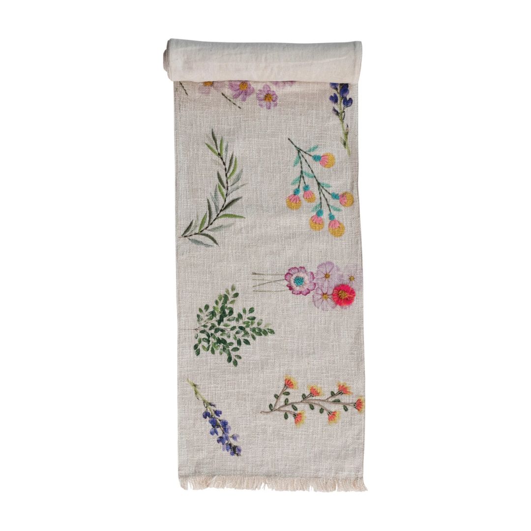 72" Table Runner with Flowers