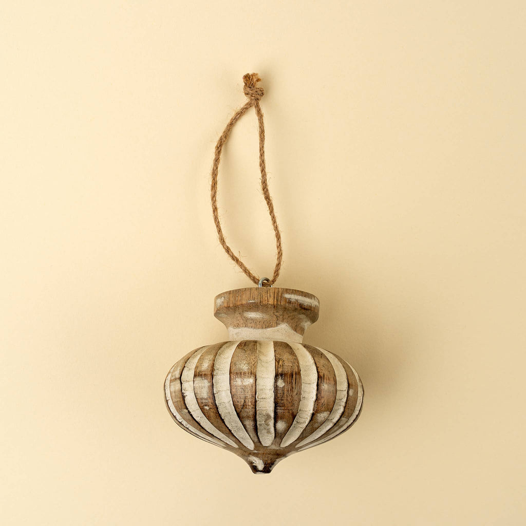 Wooden Spindle Holiday Ornament