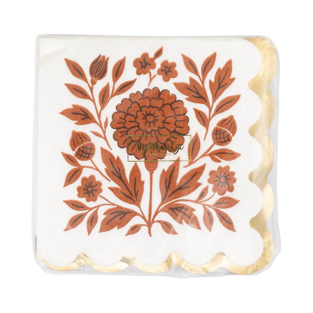 Fall Flora Cocktail Napkin