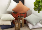 Pompom Design Pillow - Down Filled