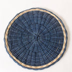 Blue Rattan Charger