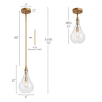 Tethyne 1-Light Gold Pendant Light