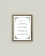 Irish Blessing Framed Antique Art