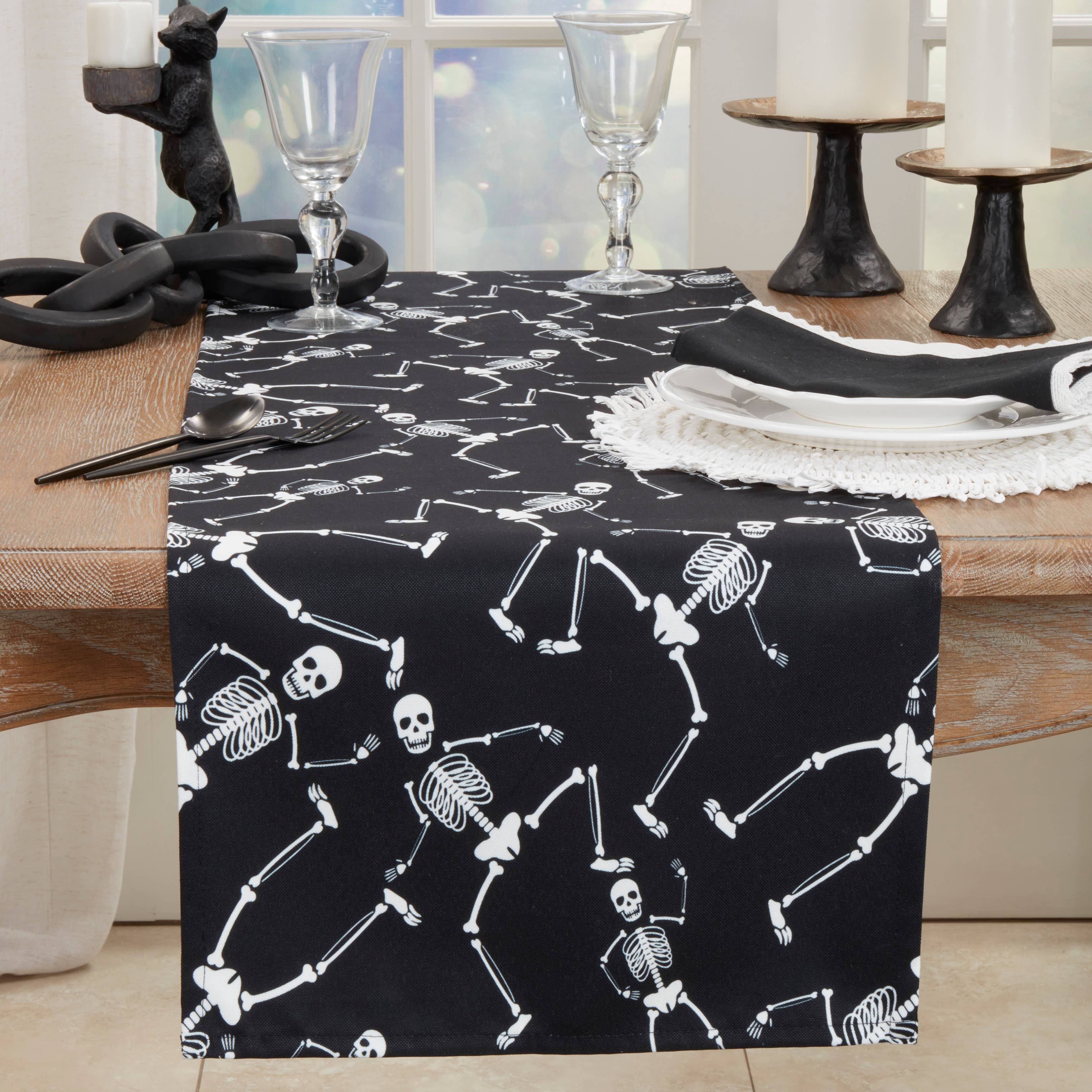 Spooky Skeletons Table Runner