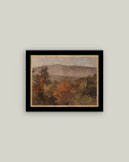 Autumn Tree Tops Framed Antique Art