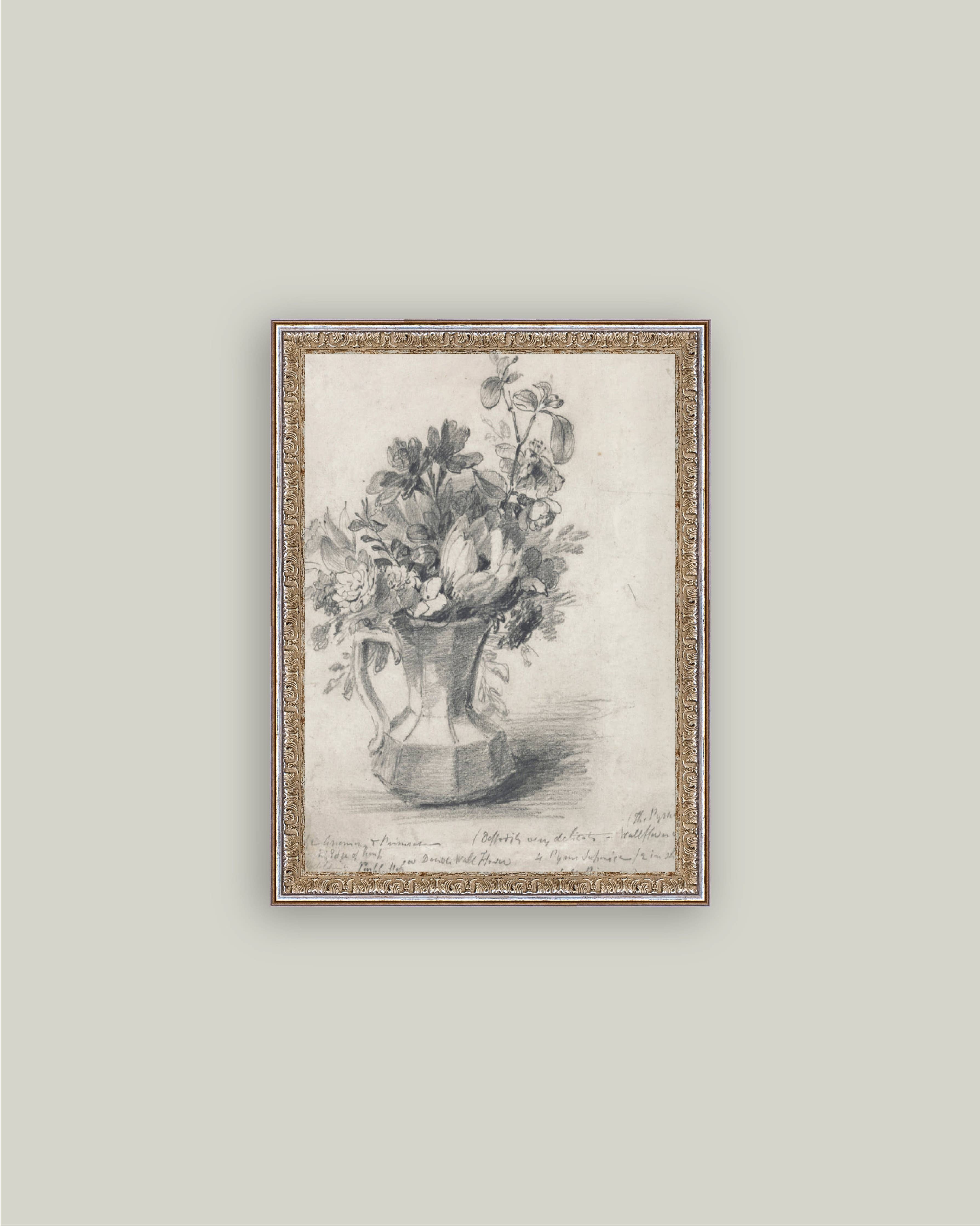 Sketch Flowers in a Pitcher