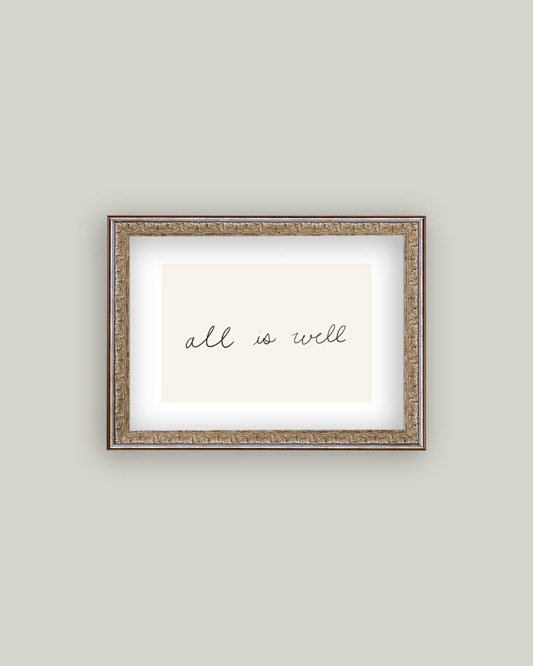 All Is Well Framed