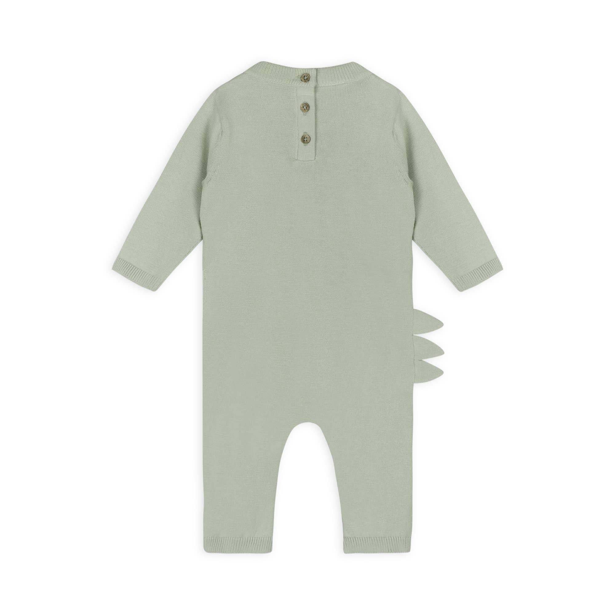 Dino Embroidered Baby Knit Jumpsuit