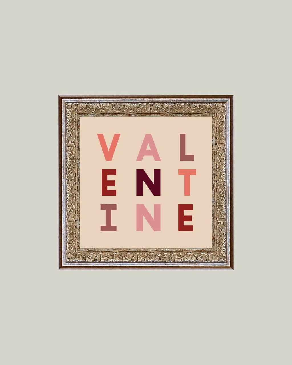 Valentine Framed Antique Art