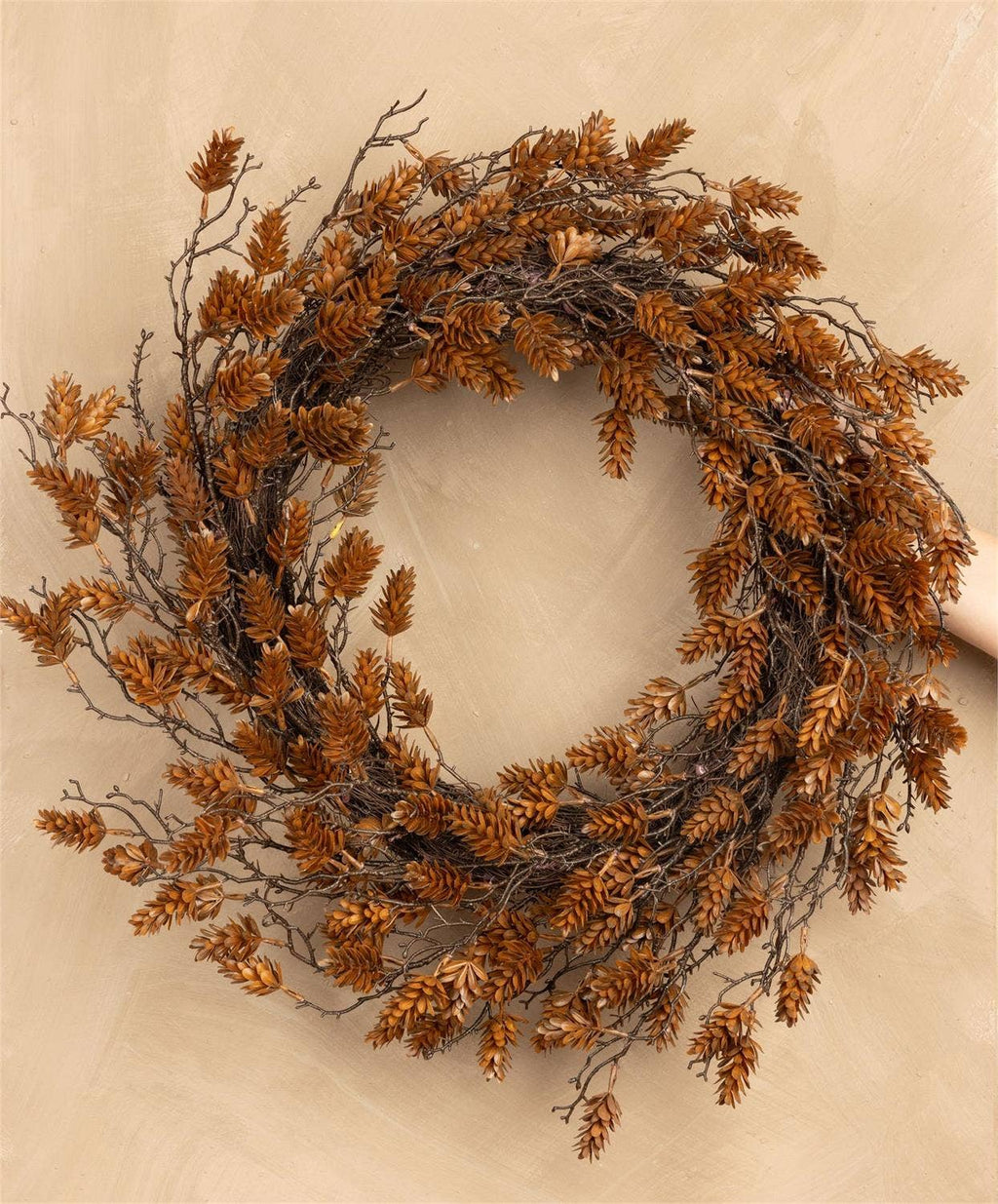 Pine Cone Brown Wreath