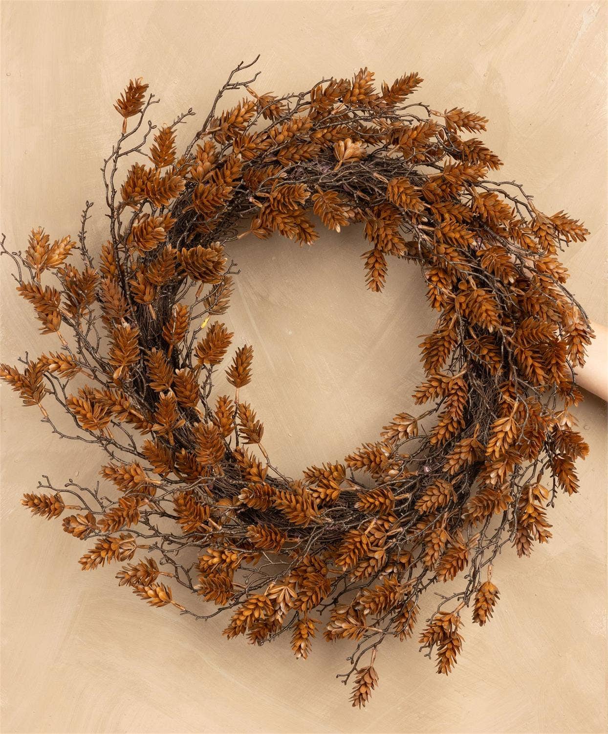 Pine Cone Brown Wreath
