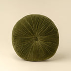 Moss Velvet Tuft Round Cushion