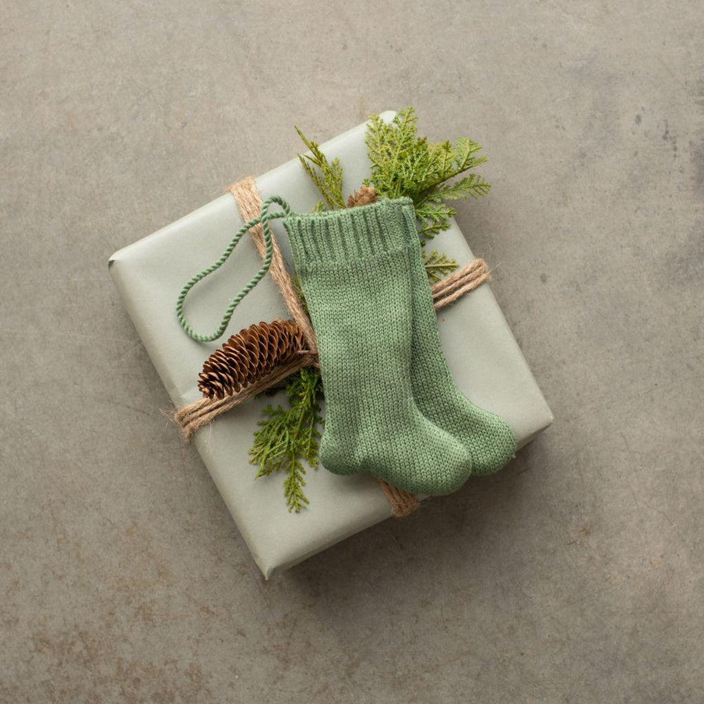 8" Green Stocking Ornament
