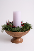 Classic Wood Pedestal Bowl