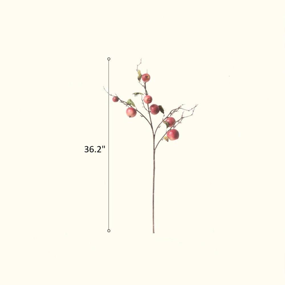 Faux Red Apple Branch Stem 36"