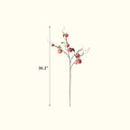 Faux Red Apple Branch Stem 36"