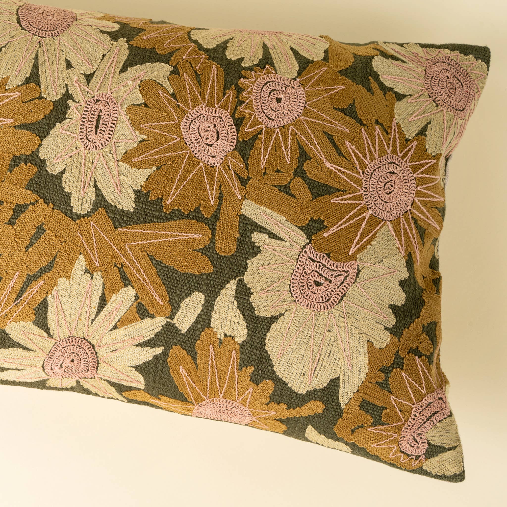 16x24 Flower Grove Embroidered Pillow