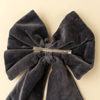 Velvet Bow Clip Clove