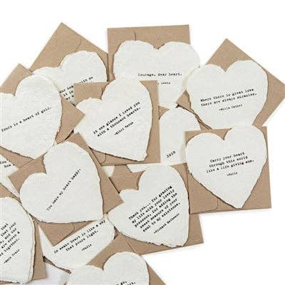 Mini Deckled Heart Shaped Cards Assorted