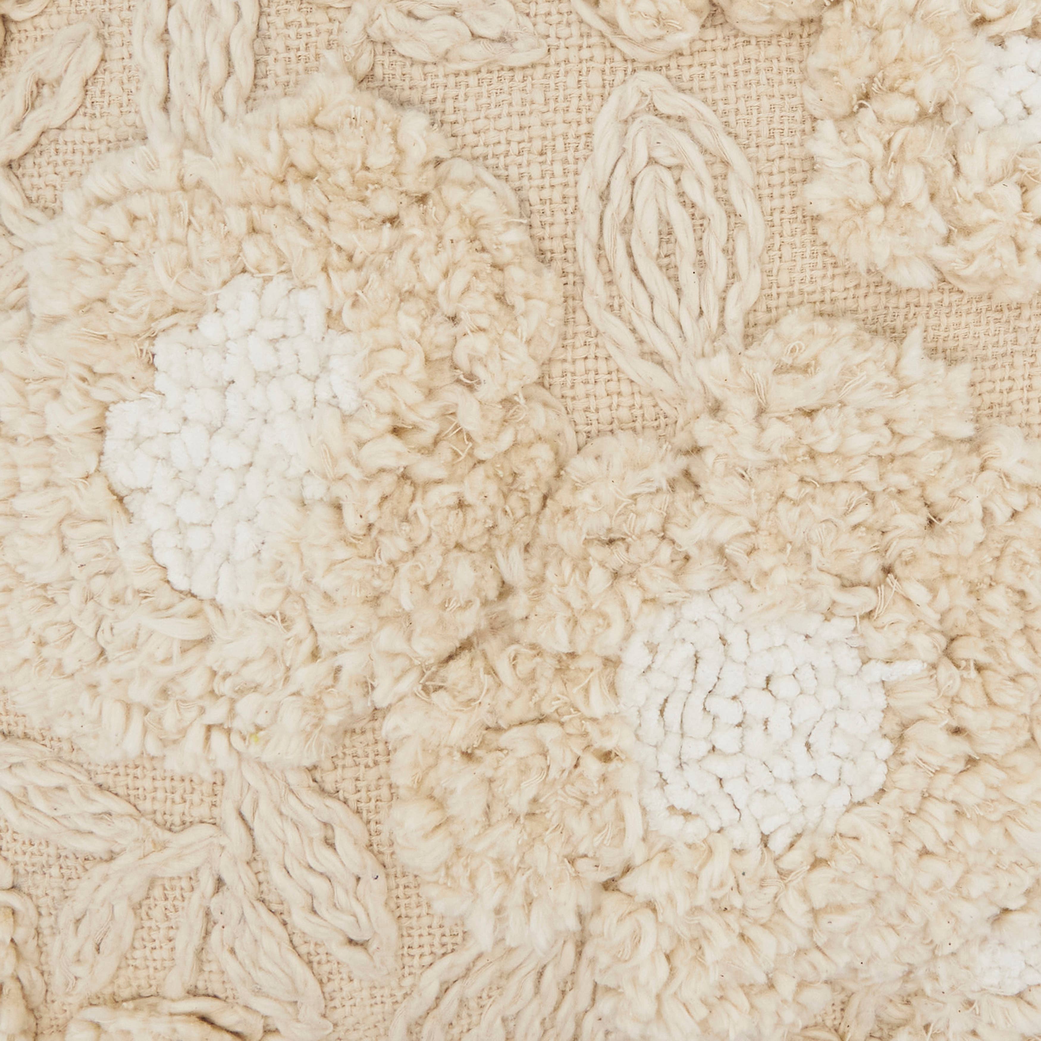 Delicate-Embroidered Floral Pillow