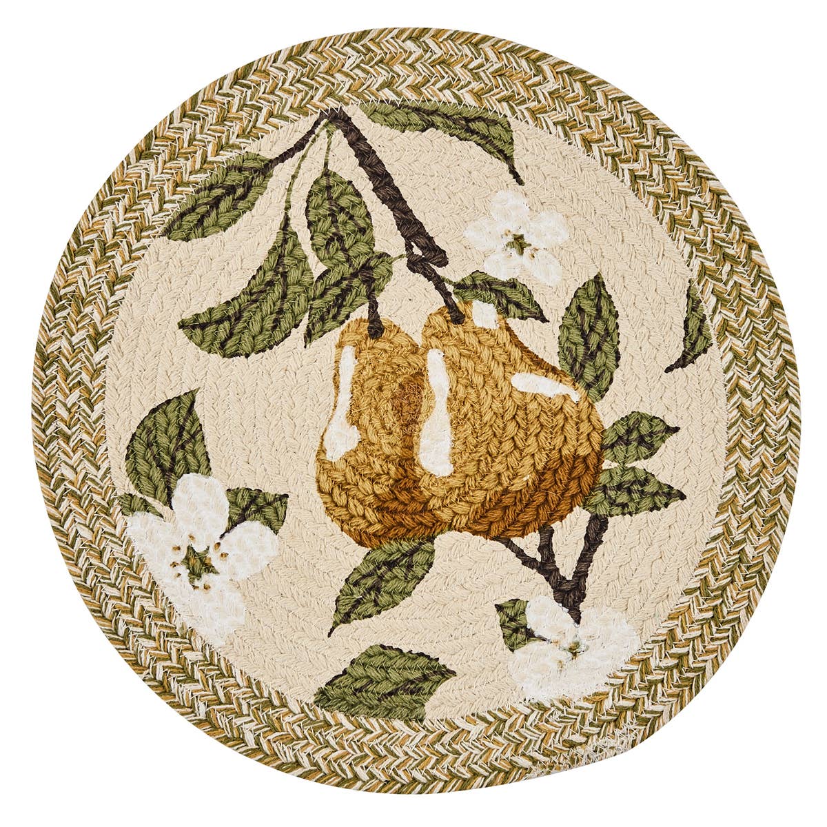 Golden Pear Printed Braided Placemat