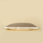 15x42 Velvet Ruffle Linen Pillow, Ivory