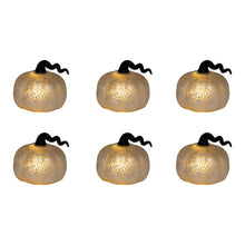 Battery Operated Mini Glass Pumpkins