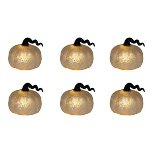 Battery Operated Mini Glass Pumpkins