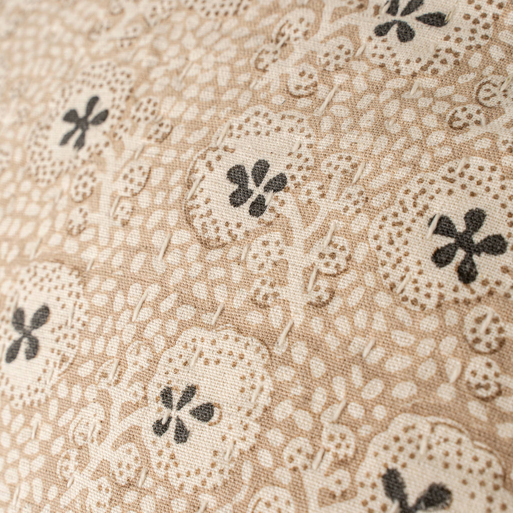 20x20 Clover Block Print Kantha Pillow