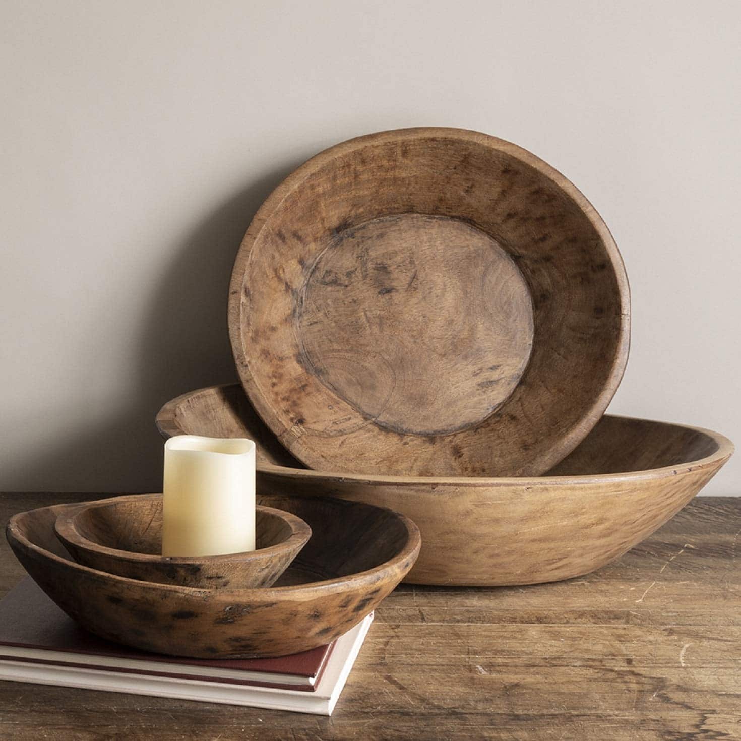 Found Dough Bowl Natural Med