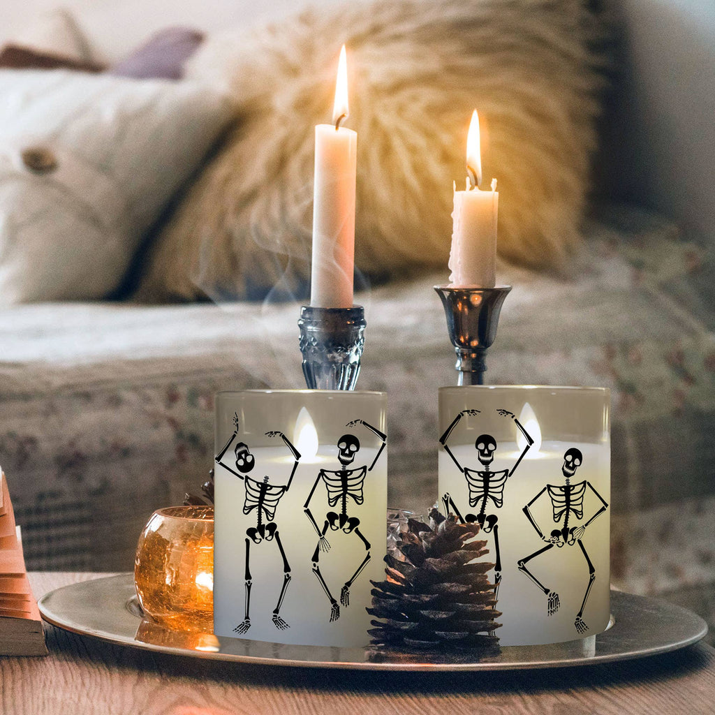 LED Glass Graveyard Dance Candle