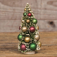 8" Multi Color Bead Bottlebrush Christmas Tree