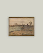 Pollard Willows Framed Antique Art