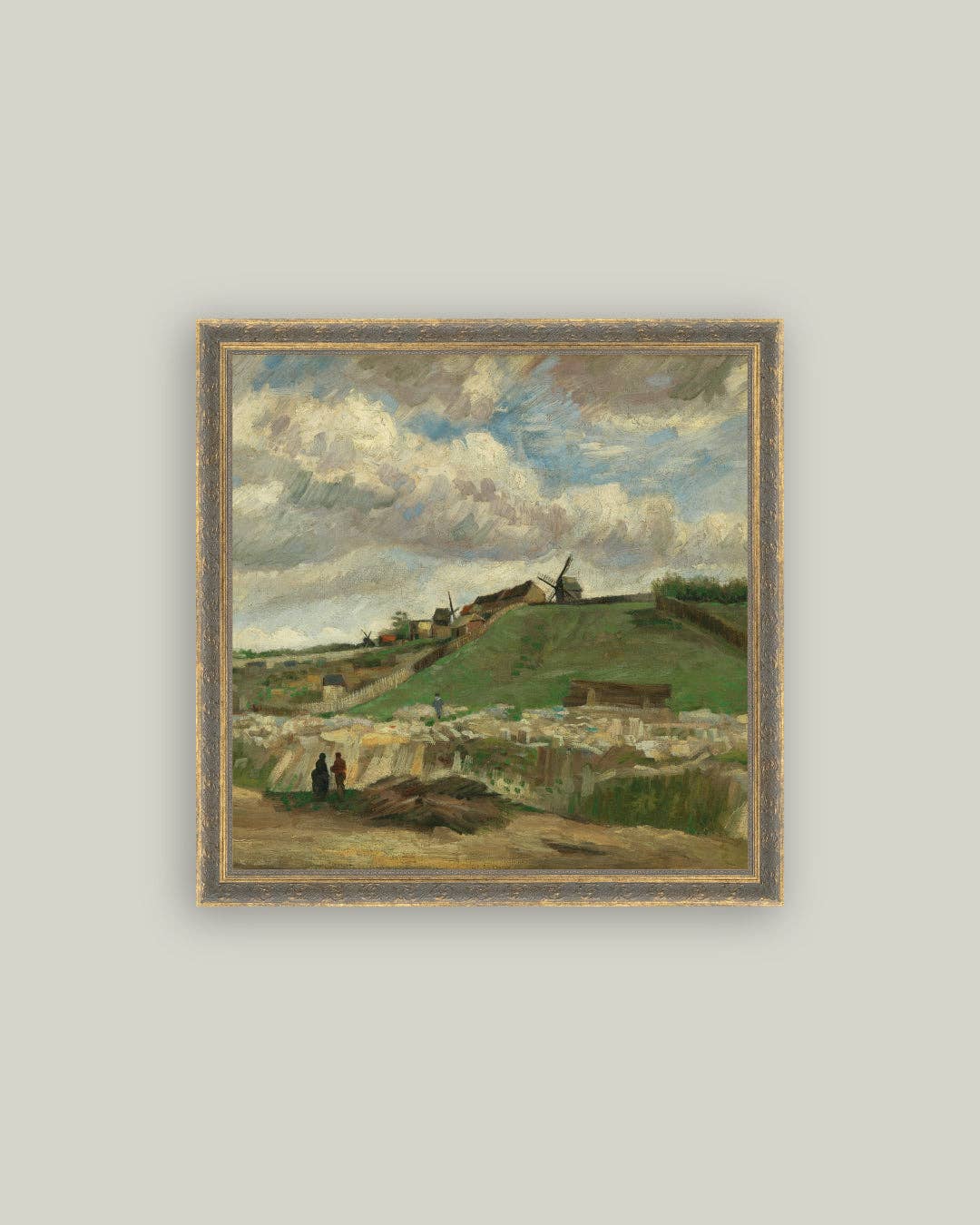 The Hill of Montmartre Framed Antique Art