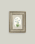 Blue Blooms on Stripe