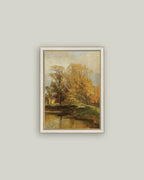 Autumn Study Framed Antique Art