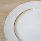 13" Woodland Charger - White Wash