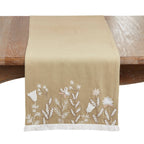 Embroidered Meadow Decorative Table Runner