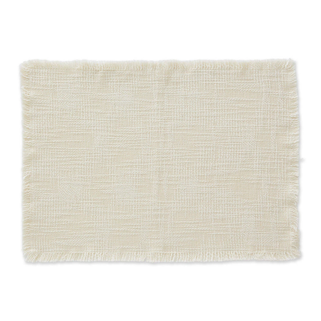 Cream Sugar Basket Fringe Placemat